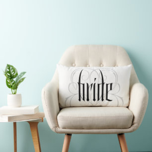 Bride Groom Together Lettering Tattoo Honeymoon Lumbarkudde