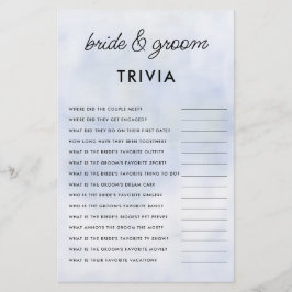 Bride Groom Trivia Cloud 9-Möhippans Elegant Flygblad