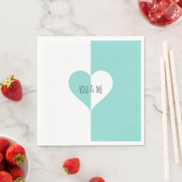 Bride & Groom You & Me Bröllop Suite Party Pappersservett