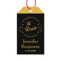 Bride Guld Black Bröllop Elegant Classic