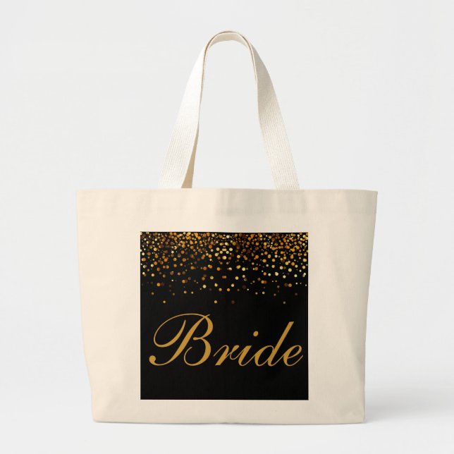 Bride Guld Large Tote Bag Jumbo Tygkasse (Framsidan)