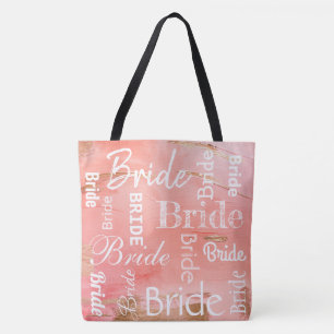 Bride Guld Melon Script Modern Bröllop Tygkasse