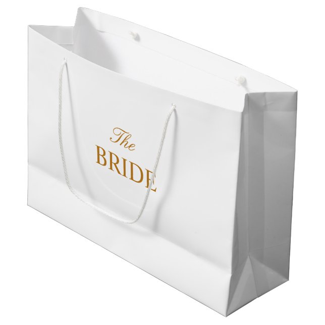 Bride Guld White Gift Bag (Framsidan Vinklad)