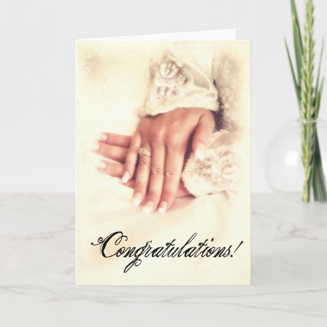 Bride Händer Grattis Kort (Framsida)