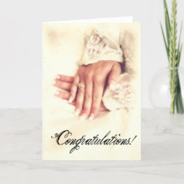 Bride Händer Grattis Kort