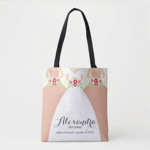 Bride & Hennes Bridesmaids Bröllopsfest Tote () Tygkasse