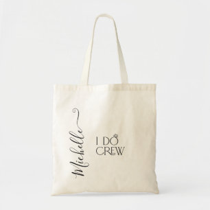 Bride I Do Crew Custom Name Bröllop Ring Tygkasse
