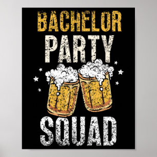 Bride i grundteamet för Bachelor Party Squad Groom Poster
