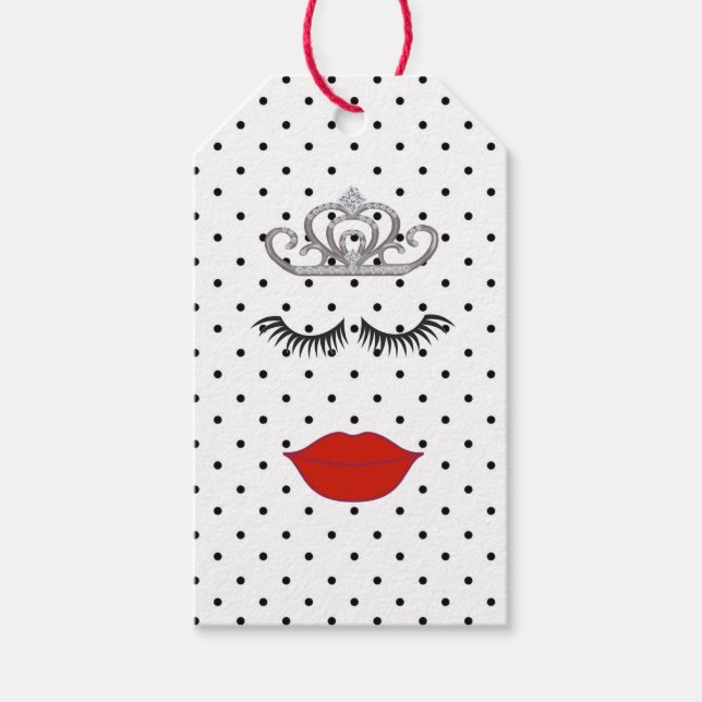 BRIDE I Wanna Bära My Lipstick Bröllop Tiara Party Presentetikett (Framsidan)