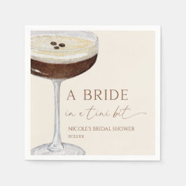 Bride In A Tini Bit Expresso Martini Bridal Shower Pappersservett