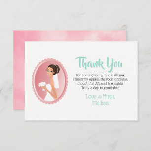 Bride in a Veil with Bouquet Möhippa Tack Inbjudningar