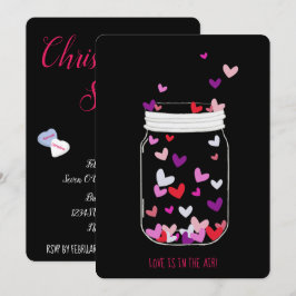 BRIDE Kärlek är i Luft Candy Hearts Party Shower Inbjudningar