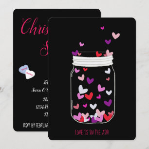 BRIDE Kärlek är i Luft Candy Hearts Party Shower Inbjudningar