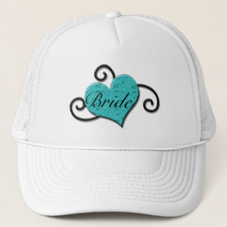 "Bride" - Krackklad turkos/Aqua Heart Keps