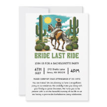 Bride Last Ride Spinster Bachelorette Party