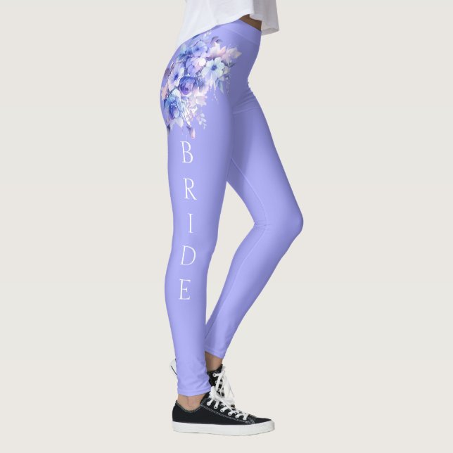 Bride lavender violet blommigt Leggings (Höger)