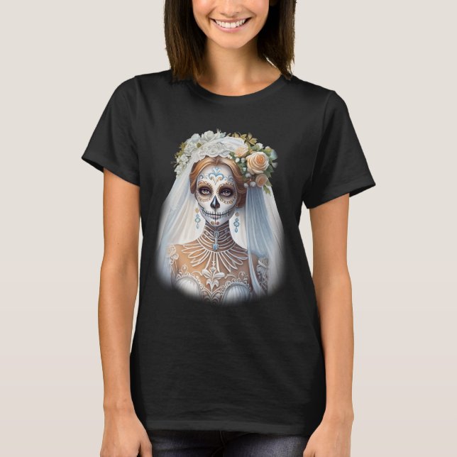 Bride Living Dead Horror T Shirt (Framsida)