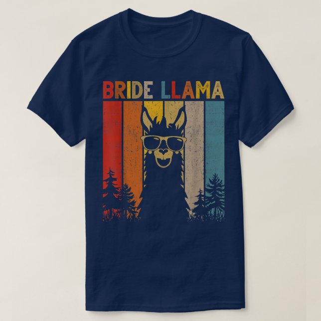 Bride Llama Birthday Matching Family for Manar Wom T Shirt (Design framsida)