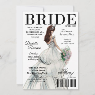 Bride Magazine Modern Inbjudningskort för möhippa