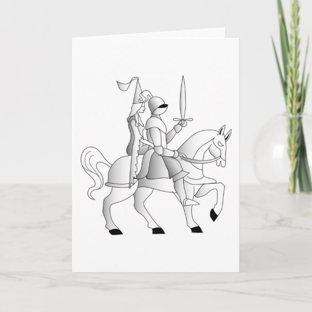 Bride med Knight i Shining Armor Kort (Framsida)