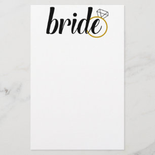 Bride med Ring Brevpapper