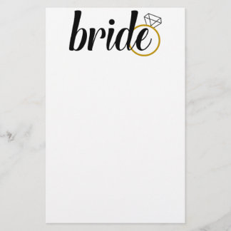 Bride med Ring Brevpapper