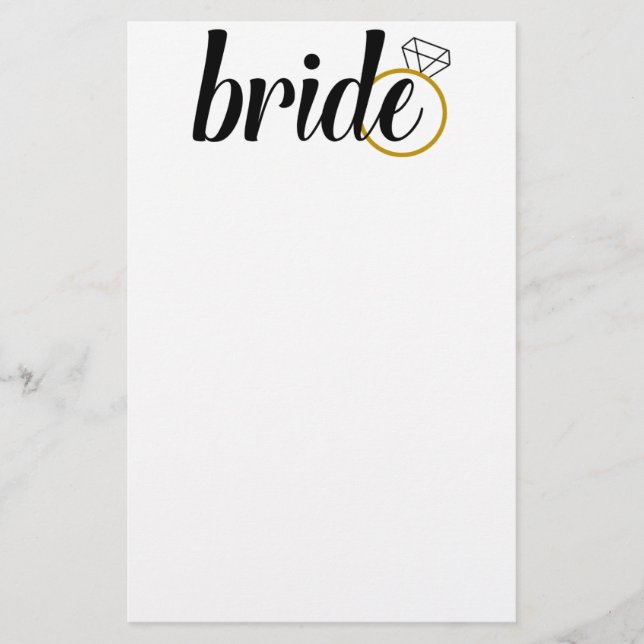 Bride med Ring Brevpapper (Framsida)
