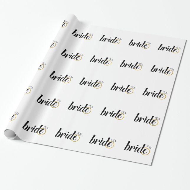 Bride med Ring Presentpapper (Utrullad)