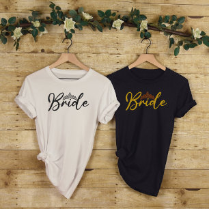 Bride Modern Simple Editable Bachelorette Party T Shirt