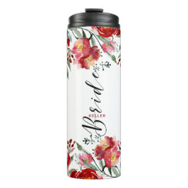 Bride Modern Typography Deep-red Blommigt Gräns