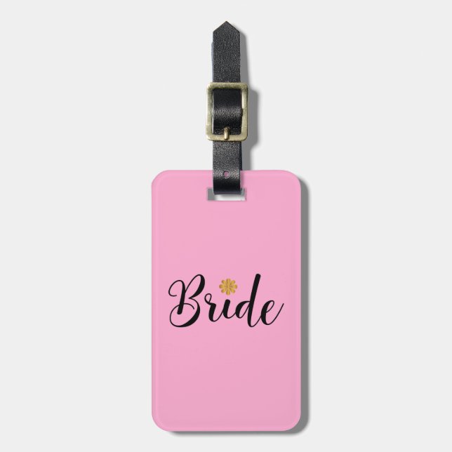 Bride Möhippa Bröllop Elegant Bagagebricka (Vertikal Framsida)