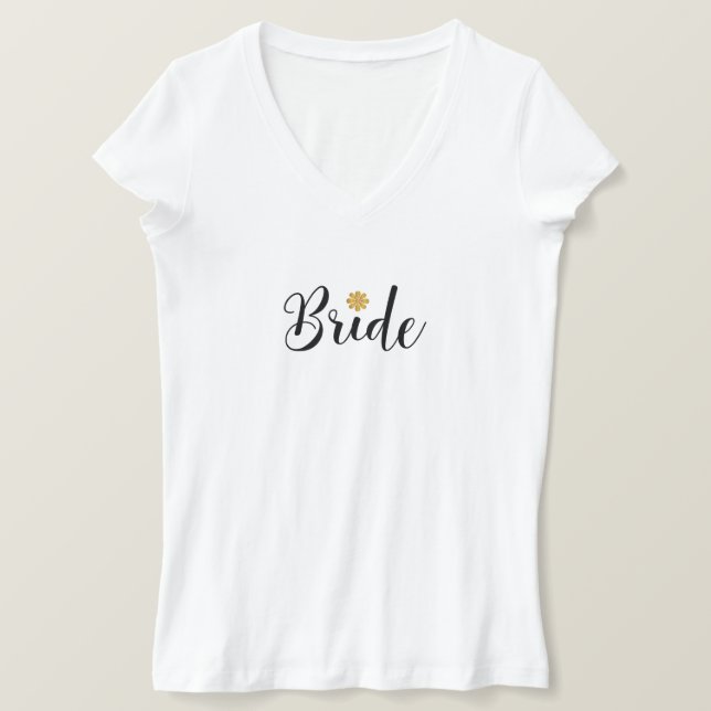 Bride Möhippa Bröllop Elegant T-shirt (Design framsida)