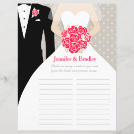 Bride Möhippa Ord Game röd ros-klänning