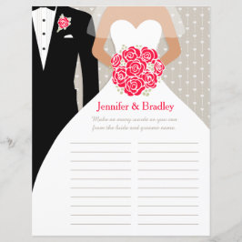 Bride Möhippa Ord Game röd ros-klänning