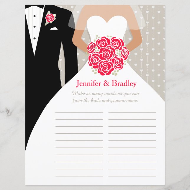 Bride Möhippa Ord Game röd ros-klänning (Framsida)