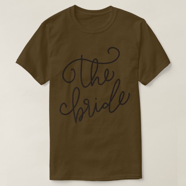 Bride Monoline Blk Lettering T Shirt (Design framsida)