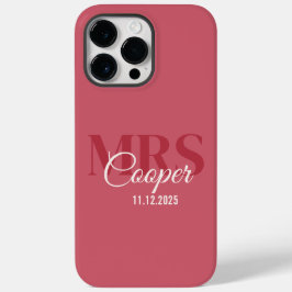 Bride Namn med Bröllop Dag Crimson Red Färg Tex