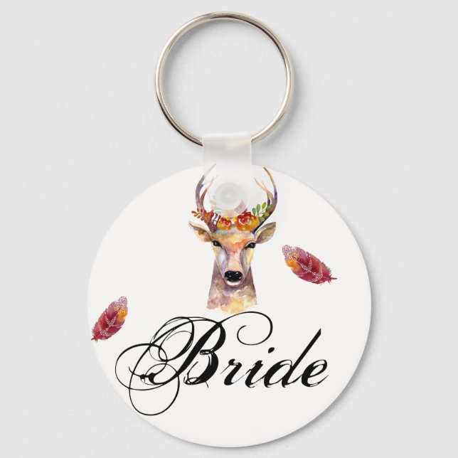 Bride Nyckelring boho hjort Buck Head Browning Boh (Framsida)