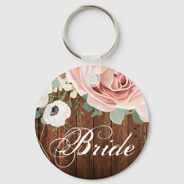 Bride Nyckelring Geometric Garden Ro Barn Wood (Framsida)