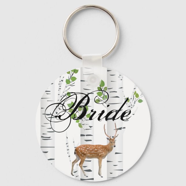 Bride Nyckelring Hjort Doe Buck Woodland Hunting (Framsida)