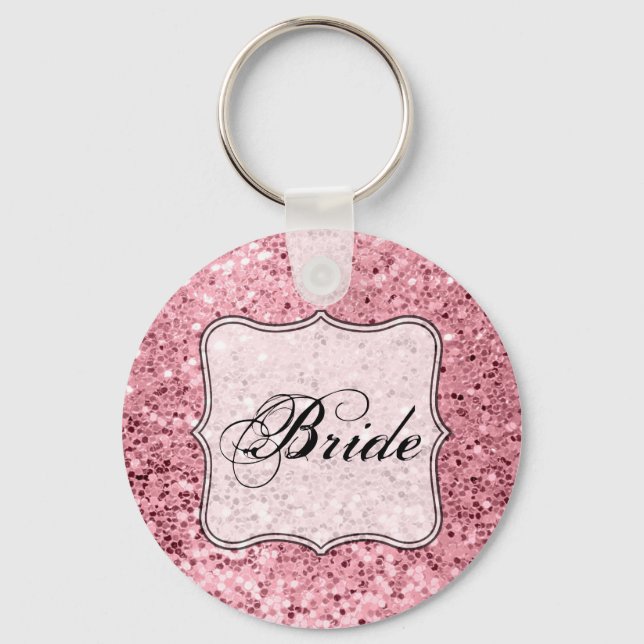 Bride Nyckelring Ro Guld Glitter (Framsida)