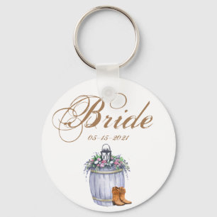 Bride Nyckelring Sommar Landsbyggsbröllop Rustic W