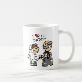 Bride och Far om Bröllopsdag före Ceremony Kaffemugg