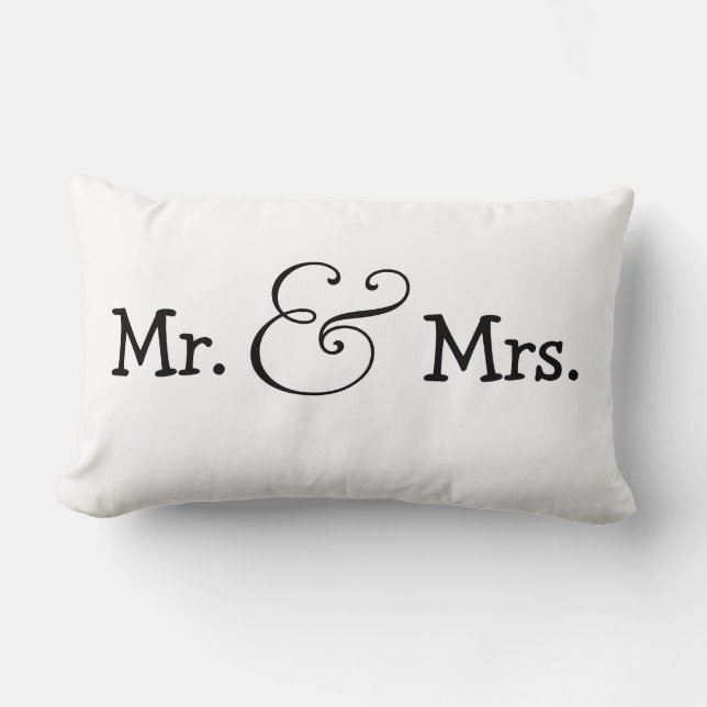 Bride och Groom Bröllop Gift Lumbarkudde (Framsida)