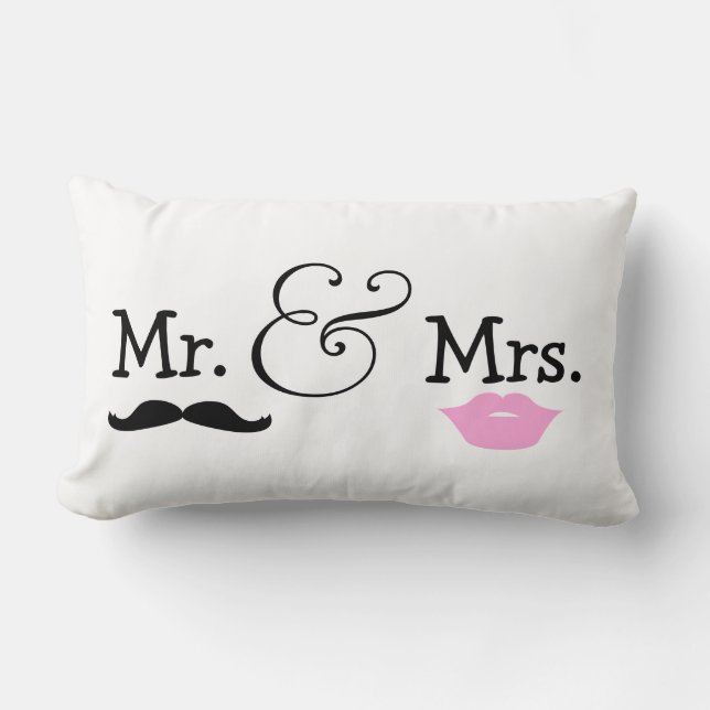 Bride och Groom Bröllop Gift Lumbarkudde (Framsida)