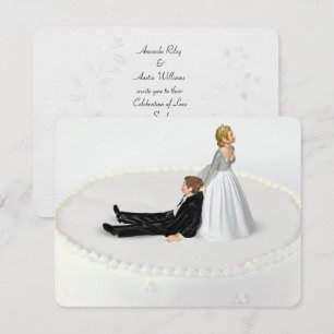Bride och Groom bröllop humor Inbjudningar