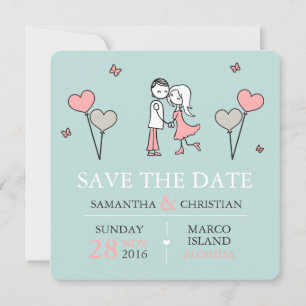 Bride och Groom Bröllop spara datum Datumet