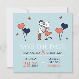 Bride och Groom Bröllop spara datum Datumet