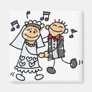 Bride och Groom Celebrate Magnet