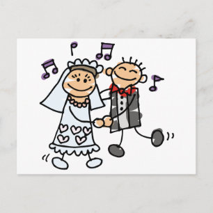 Bride och Groom Celebrate Vykort